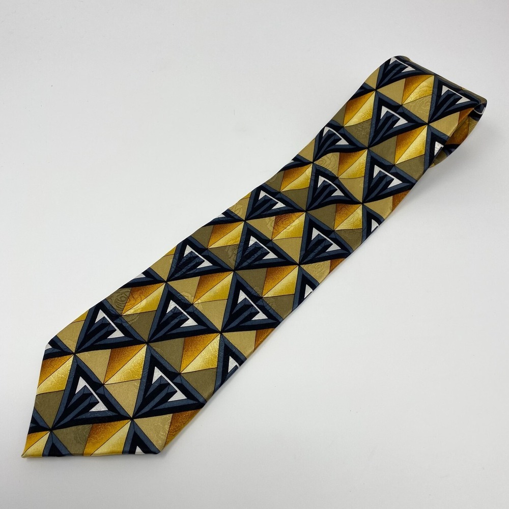Grateful Dead Anthology Second Set Mens Tie Necktie Black Gray Gold Art Deco '95